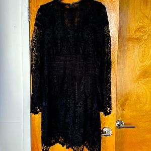 Black Lace full Sleeve Dress . Beautiful Details